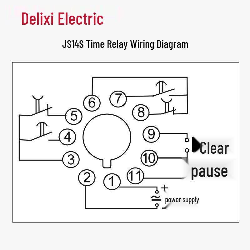 Delixi JS14S Digital Time Relay, 0.1S-9999H, 220V/380V Controller