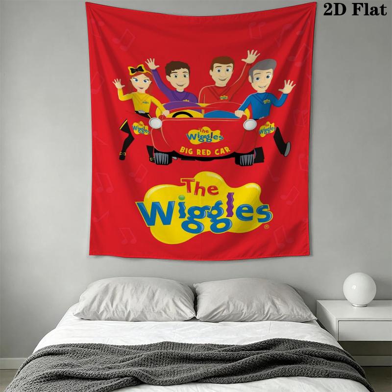 The Wiggles Wall Tapestry Aesthetic Wall Hanging Printed Fabric Blanket Decorative Tapestries for Bedroom Living Room Home Decor