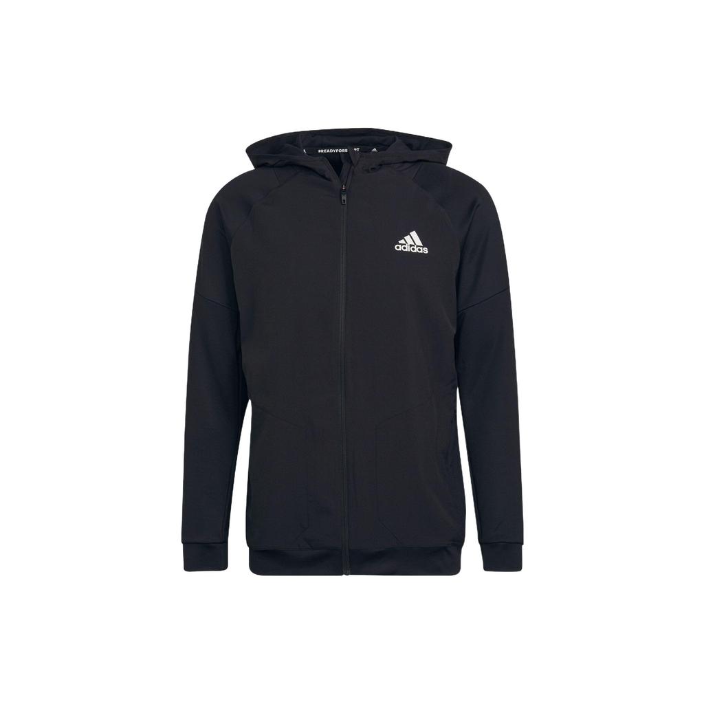 Adidas Casual Sports Zip-Up Hoodie Jacket Japanese Edition Men Outerwear Black HA6366