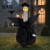 Ghost Goose Costume with Lantern 1 Set Halloween Porch Outfit, Light-up Lantern, Yard Decoration Pumpkin Apparel for 23 Inch Statue Festive Decor Easy
