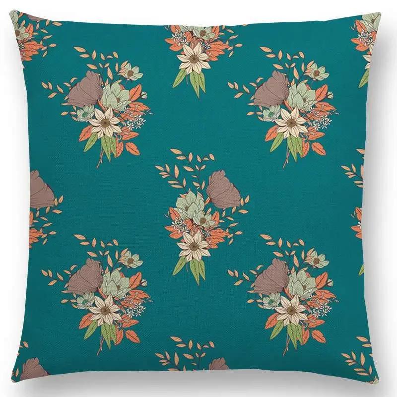 Botanical Floral And Butterfly Cushion Cover Beautiful Flowers Garden Mini Prints Home Decor Sofa Throw Pillow Case