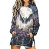 Women's Halloween Printed Long Sleeve Hoodie Casual Fashion Pullover Top