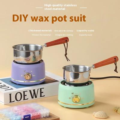 New DIY Tool Wax Bottle Sugar Butter Melting Pot Heating Furnace Insulation Hot Milk Stainless Steel Mini Melting Wax Pot