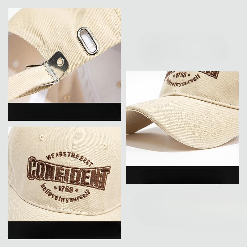 American Street Soft Top Baseball Cap Korean Version Personalized Letter Embroidery Casual Versatile Outdoor Sun Protection Baseball Cap