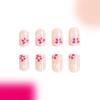Quadratische Nagelspitzen Blume Falsche Nägel Aufkleben Auf Nagel Aufkleben Nagel Press-On-Nagel Künstliche Falschnägel für Damen und Mädchen