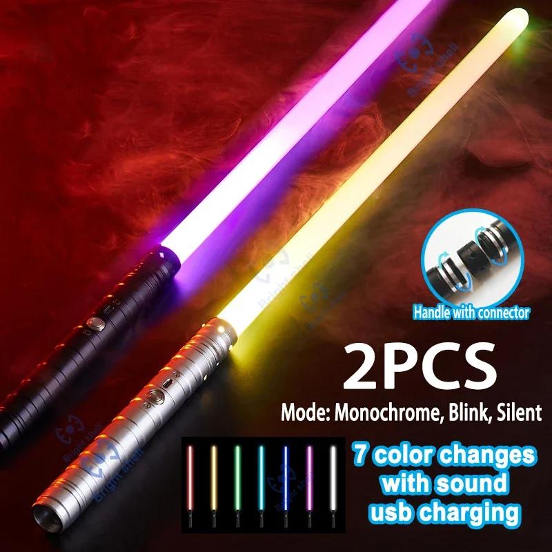 Metal Lightsaber Laser Sword Toys RGB Light Saber 15Color Change Kids Soundfonts Force FX FOC Blaster Toys Jedi Laser Sword Gift