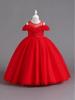 Children's Elegant Fluffy Princess Gown for Little Girls - Wedding, Host, or Piano Performance Dress