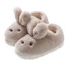 2025 autumn and winter new plush rabbit cotton slippers women's shoes home indoor warm cute silent non-slip men's slippers