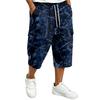 Men's Camouflage Cargo Shorts with Drawstring Waist - Casual Multi-Pocket Shorts for Outdoor Adventures