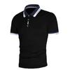 Sommer Herre Søm Kontrastfarge T-skjorte Herre Sport Mote Kortermet Casual Rød og Svart POLO Skjorte
