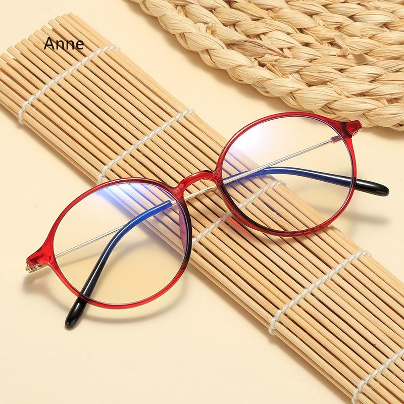 Fashion Round Reading Glasses Women Men Anti-blue Light Ultralight Spring Legs Presbyopic Eyeglasses Hyperopia Eyewear Gafas