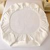 1 PC Waterproof Bedcover Fitted Sheet Bed Mattress Cover Thickened Quilted Soft Comfortable Breathable Solid Color Bedding Mattress Cover