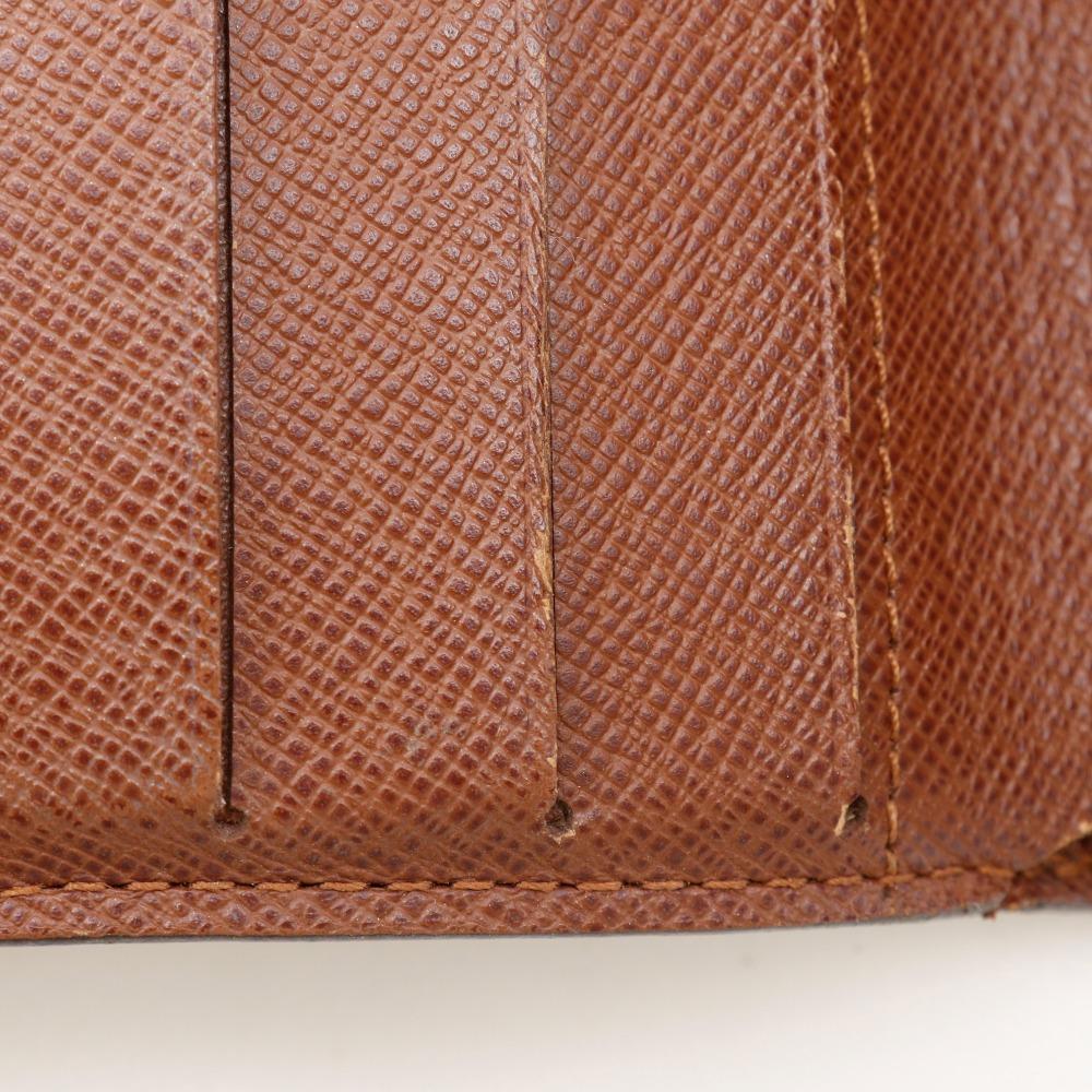 LOUIS VUITTON Compact zip Bi-Fold Wallet M61667 Brown Monogram canvas unisex Used