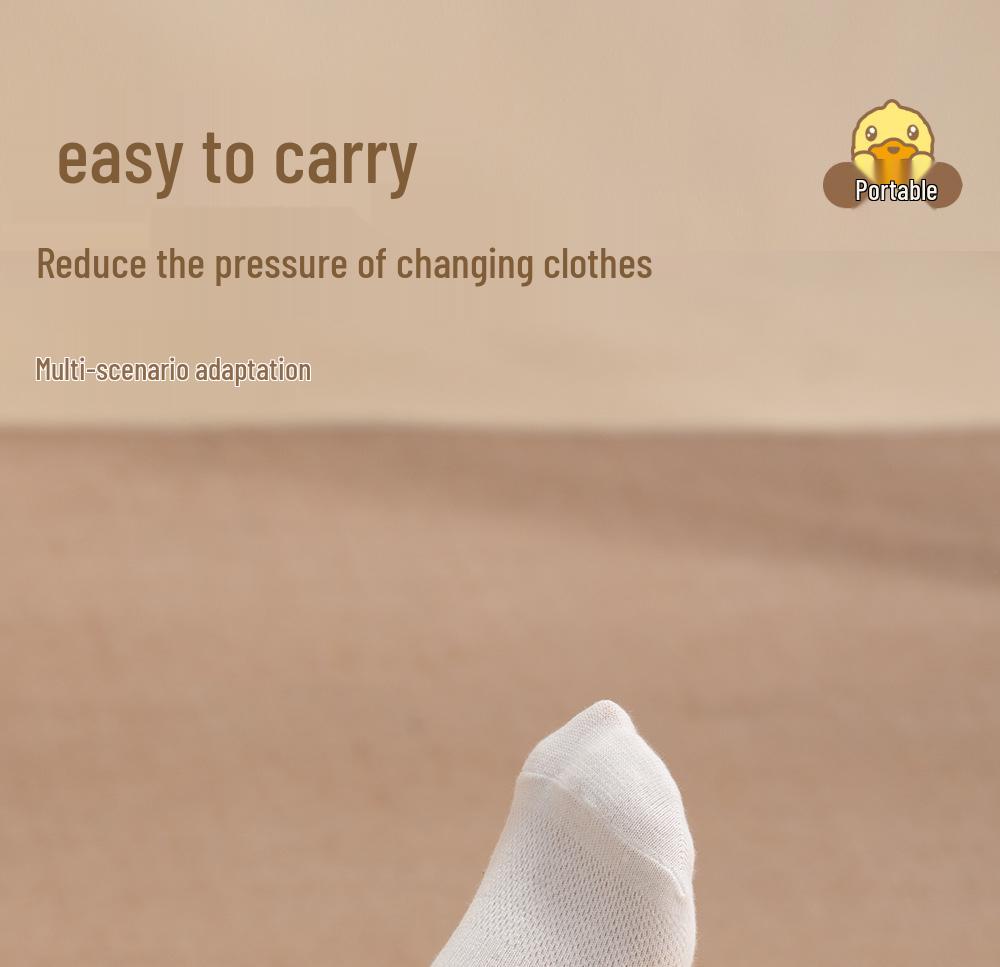 Sometimes Time X Little Yellow Duck Unisex Lightweight Ankle Socks - Breathable & Disposable for Daily Wear In Spring/Summer