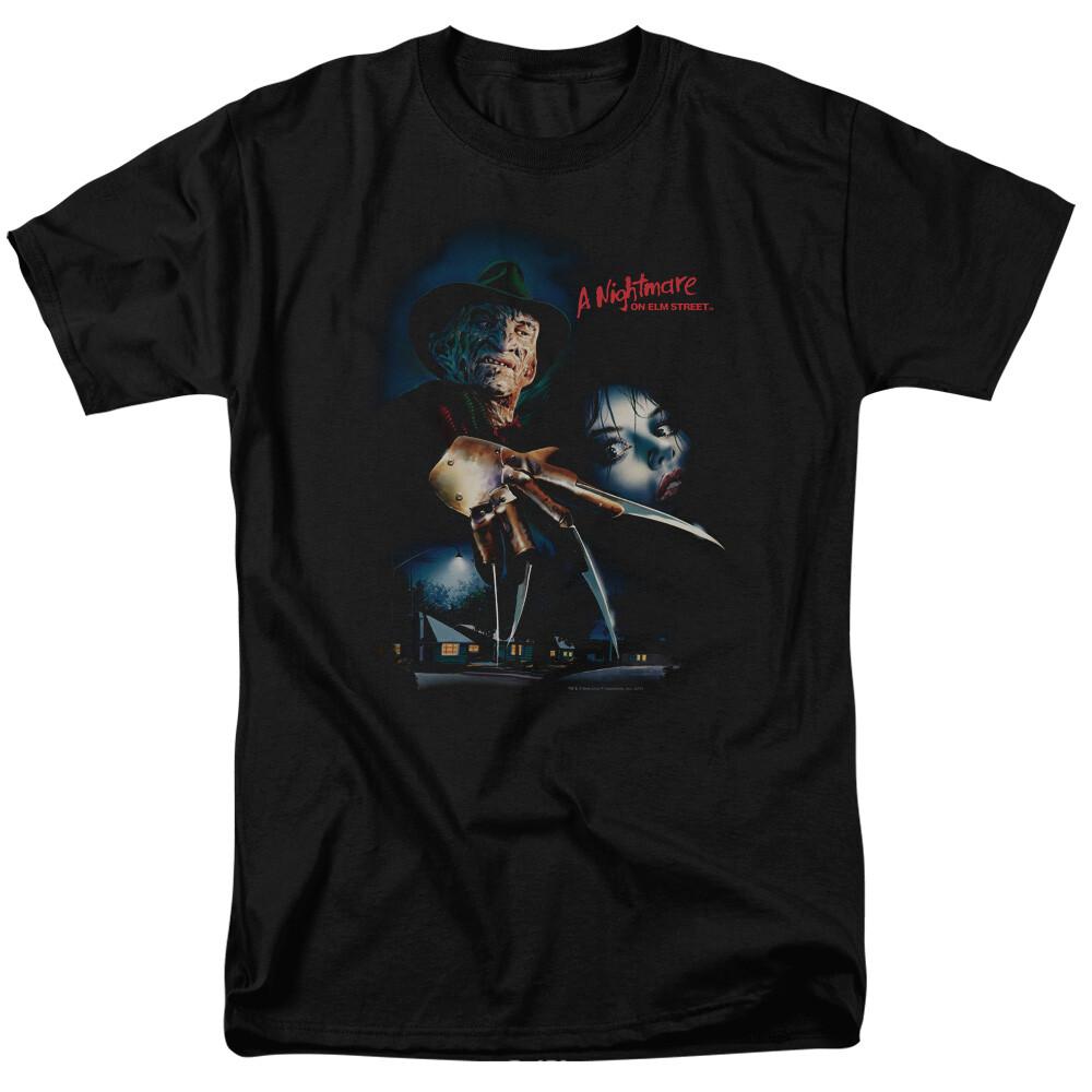 A Nightmare on Elm Street Elm Street Poster T Shirt Licensed Horror Movie Black XXXXL
