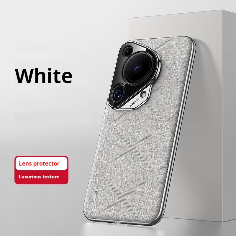 Fashion Leather Back Electroplated Hard PC Cover Case For Huawei Pura 70 Pro Ultra P60 PRO Art Nova 13 12