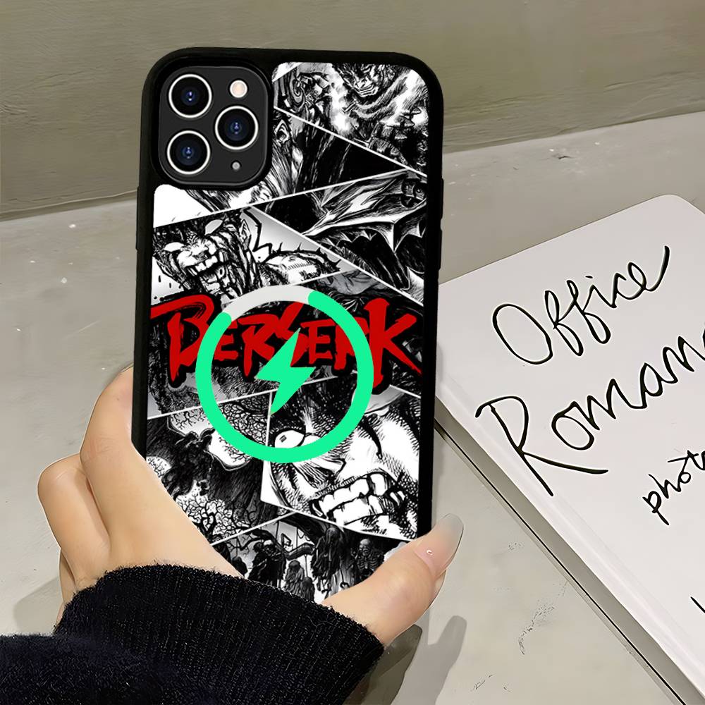 Anime Fashion Berserk Guts Phone Case For IPhone 17 16 15 14 13 12 11 Pro Max Plus Magsafe Magnetic Shell