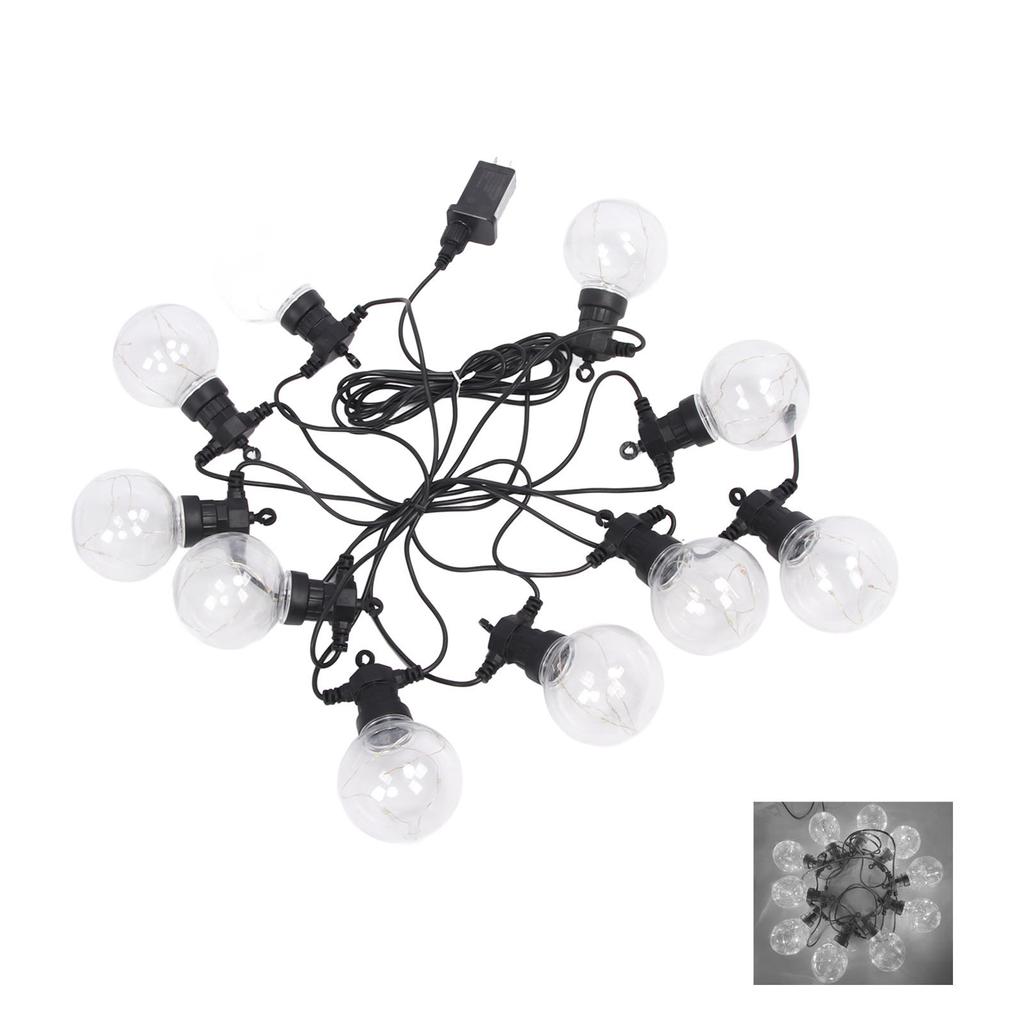 LED Ball String Lights 10LEDs G50 Copper Wire Bulb Colorful Die Casting Lamp  Waterproof Outdoor