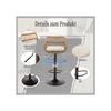 Tabouret de bar - MUVOE - Lot de 2 - Réglable en hauteur - Métal - Beige