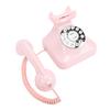 Retro Telefon Obrotowy z Tarczą Czysty Głos Przechowywanie Numerów Vintage Telefon Stacjonarny Staromodny Telefon Przewodowy do Domu Kawiarni