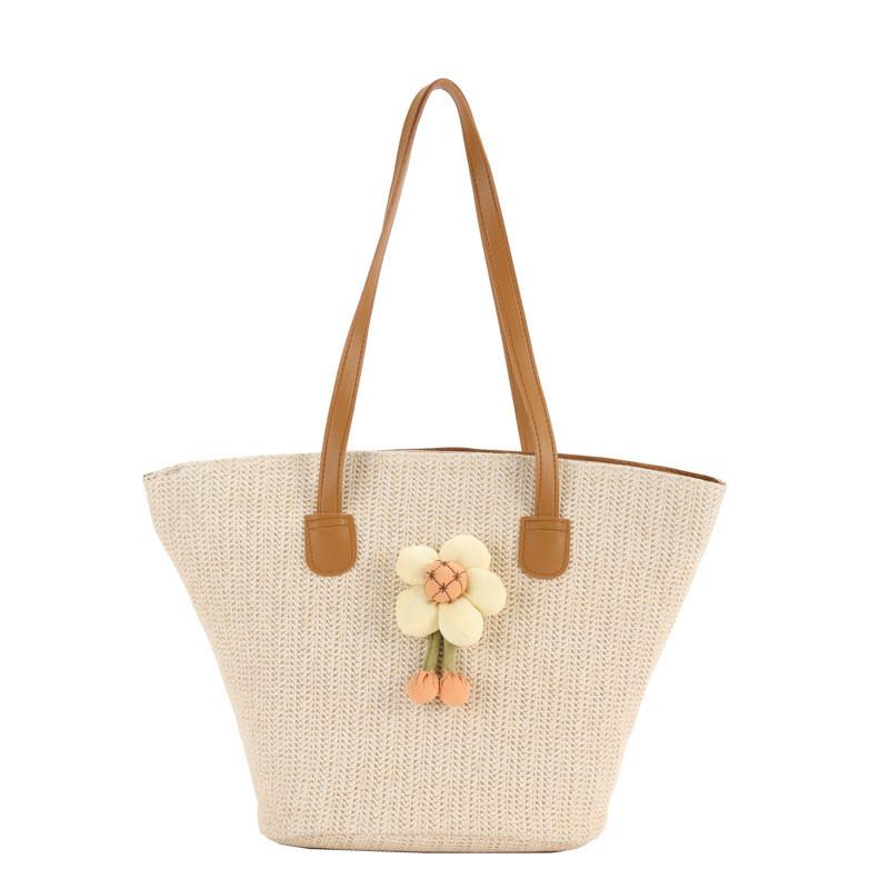 Casual Street Style Woven Shoulder Bag For Women Large Capacity Tote Bag Trendy Summer 2023 New Arrival