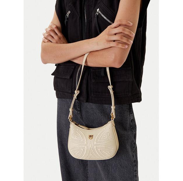 Сумка PINKO Half Moon Baby PE 25 PLTT 103538 A2C3 светло-бежевый