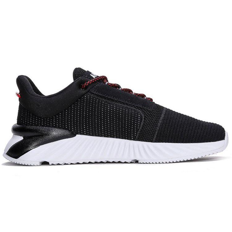 Anta Comfortable Cushioning Low Top Sports Shoes Men Sneakers Black University-Red 91918801-4