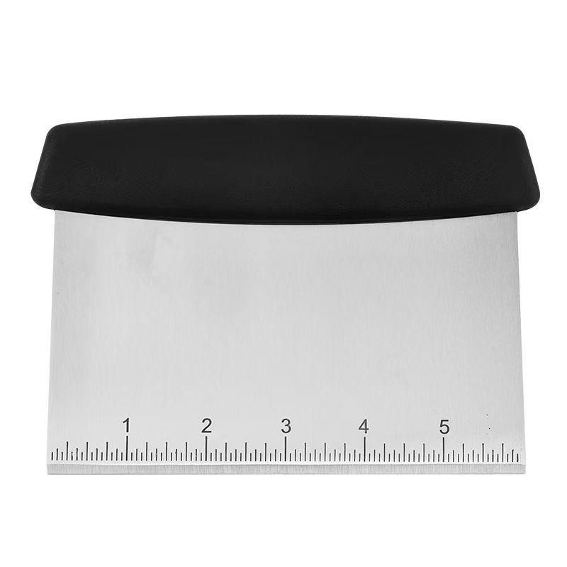 Утолщенный скребок для теста и торта из нержавеющей стали с мерной шкалой