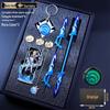 Genshin Impact Keychains, Bookmarks, Charms & Weapon Models Set - Ideal Gifts for Students