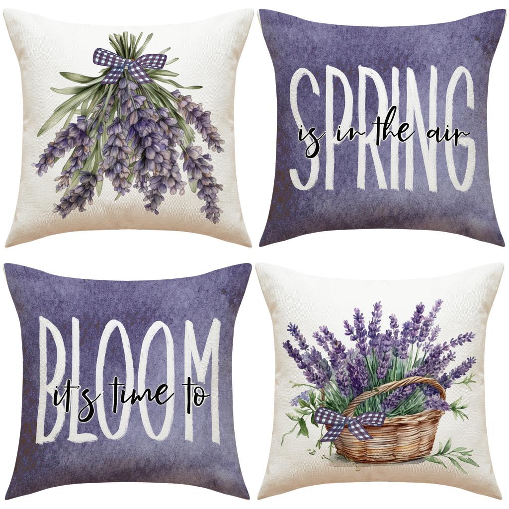 Simple Lavender Throw Pillow Covers With Digital Printing Of Short Plush Fabric Car-Shaped Sofa Cushion For Office Home Decor