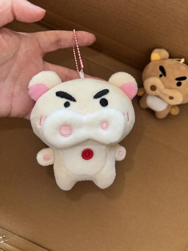New Cute Bear Pig Plush Keychain Funny Expression Soft Toy Pendant Cartoon Doll Kawaii Decor Bag Xmas Cute Gift For Friends Kids