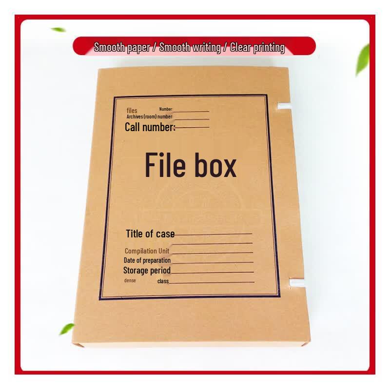 Yumancang A4 Kraft Paper Archive Box (Pack of 50, 5cm Spine)