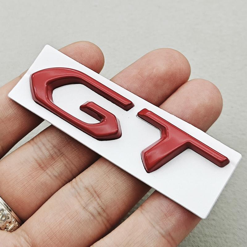 3D Metal Chrome Logo GT Emblem Car Trunk Badge For Peugeot 206 207 301 307 308 408 508 2008 3008 4008 5008 GT Sticker Accessorie