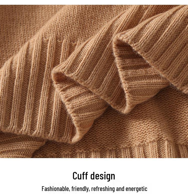Same Brand Women's Red High-Neck Wool Sweater, Warm for Autumn/Winter, BN606