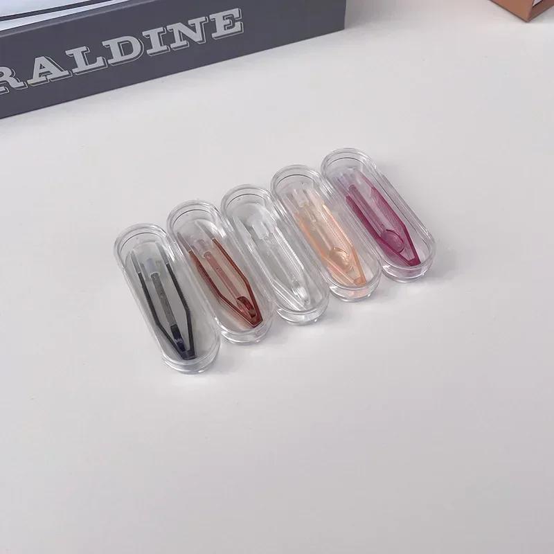 Contact Lens Tweezers Wear Tools Transparent Large Long Clamp Rod Set Contact Lens Container Box Travel Kits Eyewear Accessorie