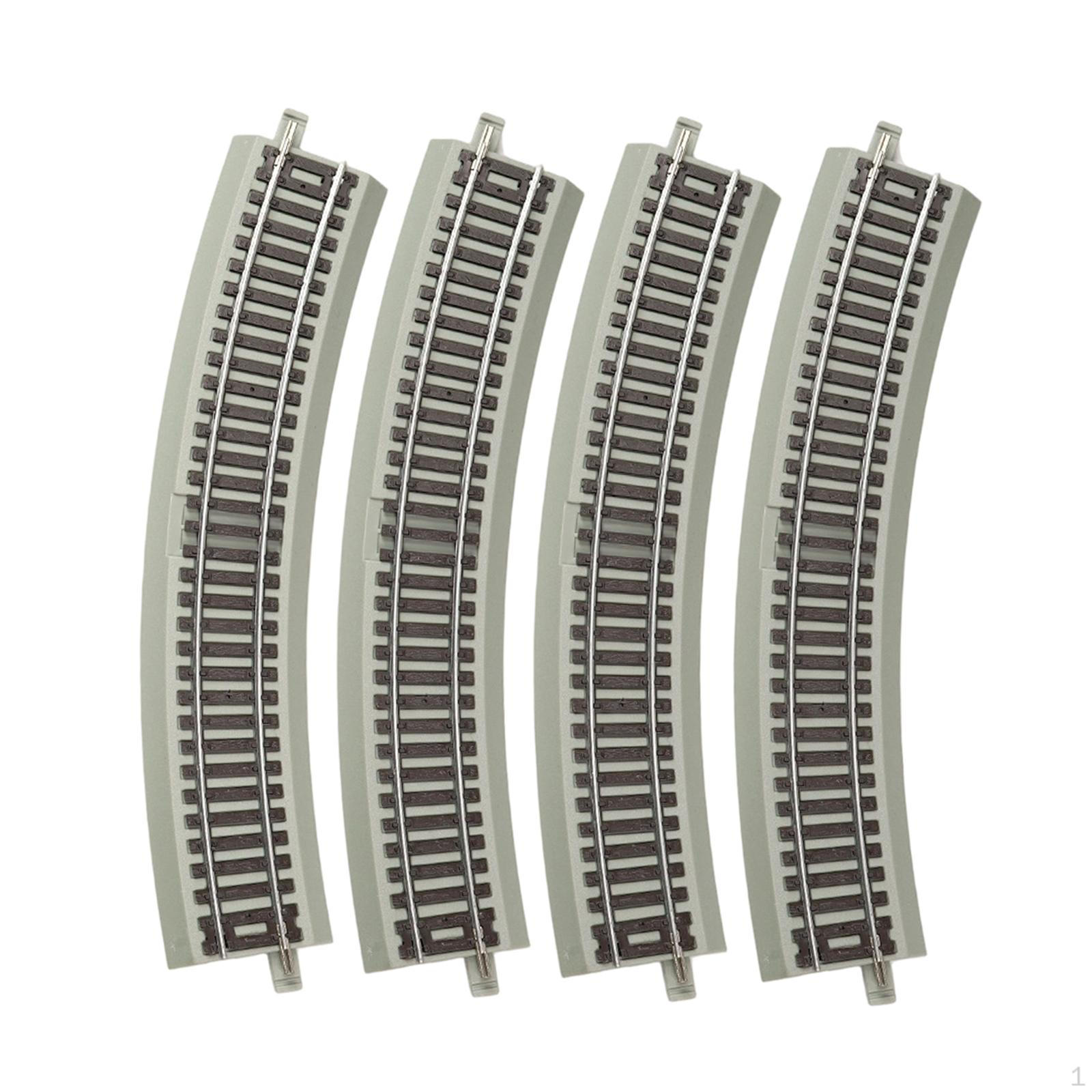 

4 HO Scale (1:87) Track Pieces to Build Your Own Realistic Model Train. Ideal for Birthdays, School Curved