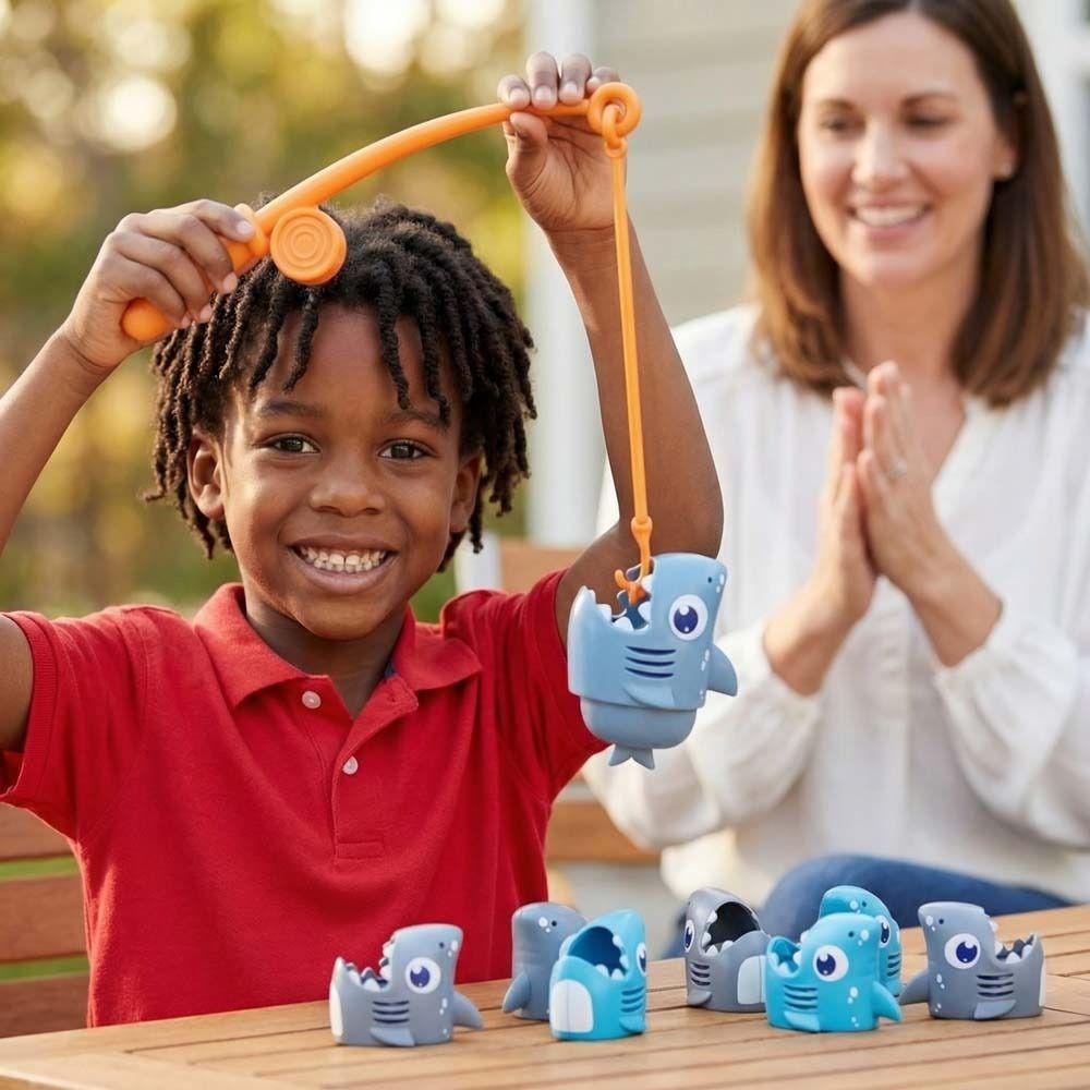 Fishing Rod Electric Fishing Toy Set Fishing Dish Fishing Game Toys Halloween Birthday Gift