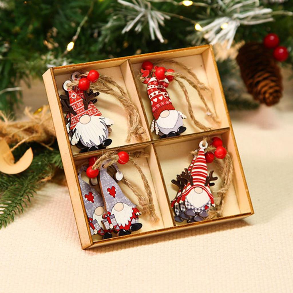Christmas Wooden Pendant Navidad Natal Noel Tree Faceless Doll Hanging Ornament Christmas Decoration For Home 2026 New Year 2026