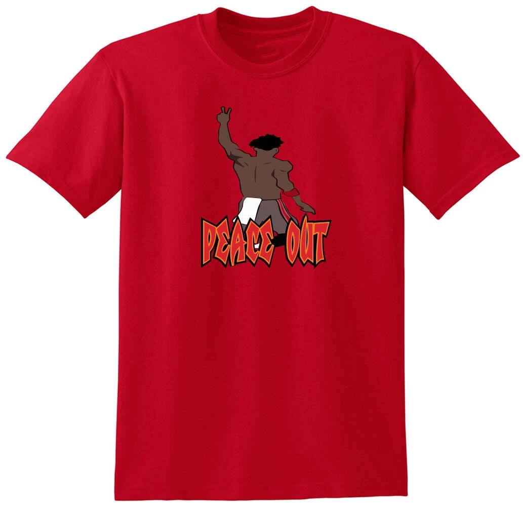 Antonio Brown AB Tampa Bay Bucs Buccaneers Peace Out Long Short Sleeve T-Shirt XXXL