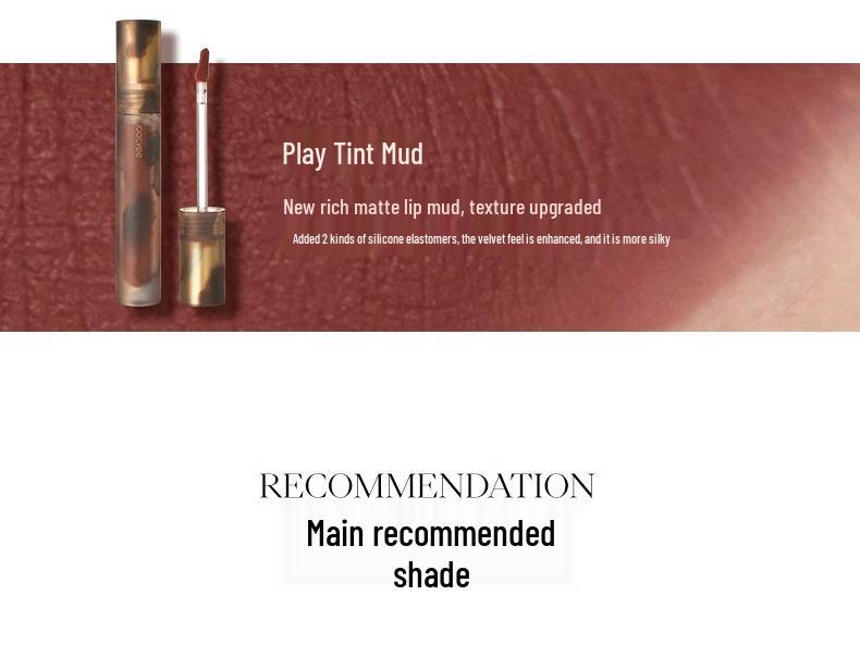 Joocyee Amber Lip Glaze V05 Cinnamon & Mandarin Duck Milk Tea Lipstick - Moisturizing, Water-Light Finish