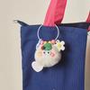 Car Keychain Women's High-end Sense Cute Plush Bag Pendant Backpack Schoolbag Pendant Small Gift Small Coal Ball Tide