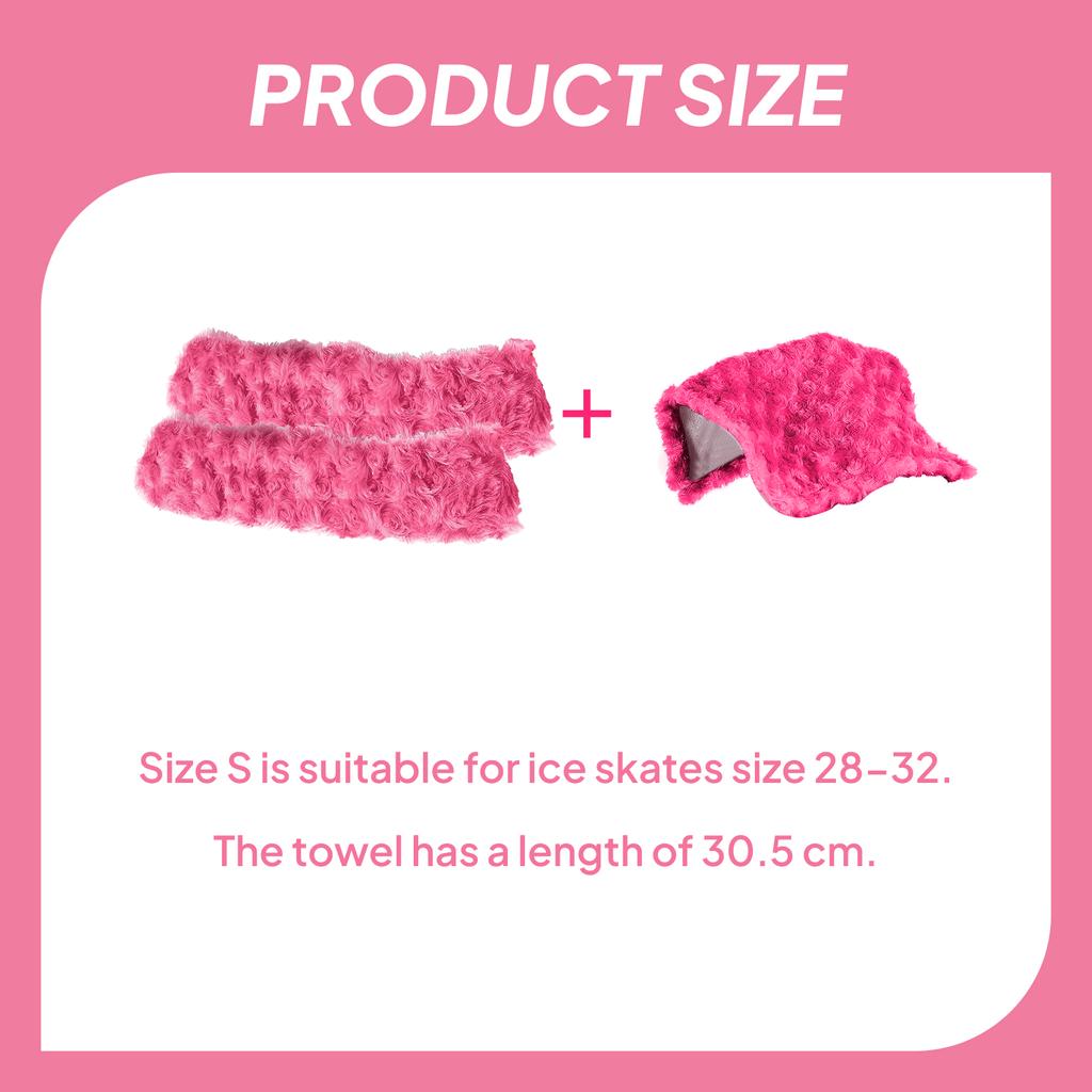 2Pcs Ice Skate Blade Covers Towel Inner Absorbent Portable Blade Protector for Training Sports Hockey Skates Figure Skates
