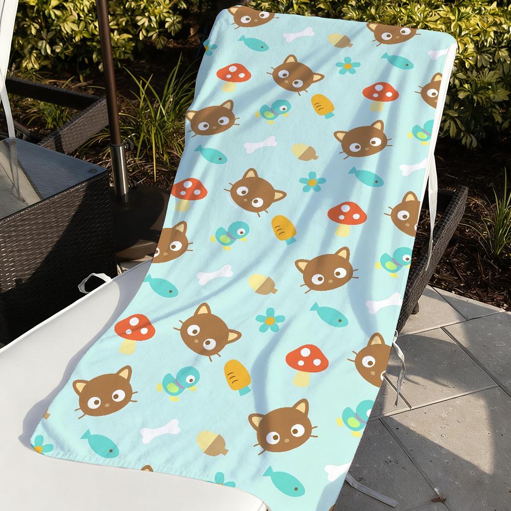 Sa Cute Cartoon C-Chococat Towel Quick Dry Soft Yoga Swimming Fitness Mountain Climbing Large Beach Towels