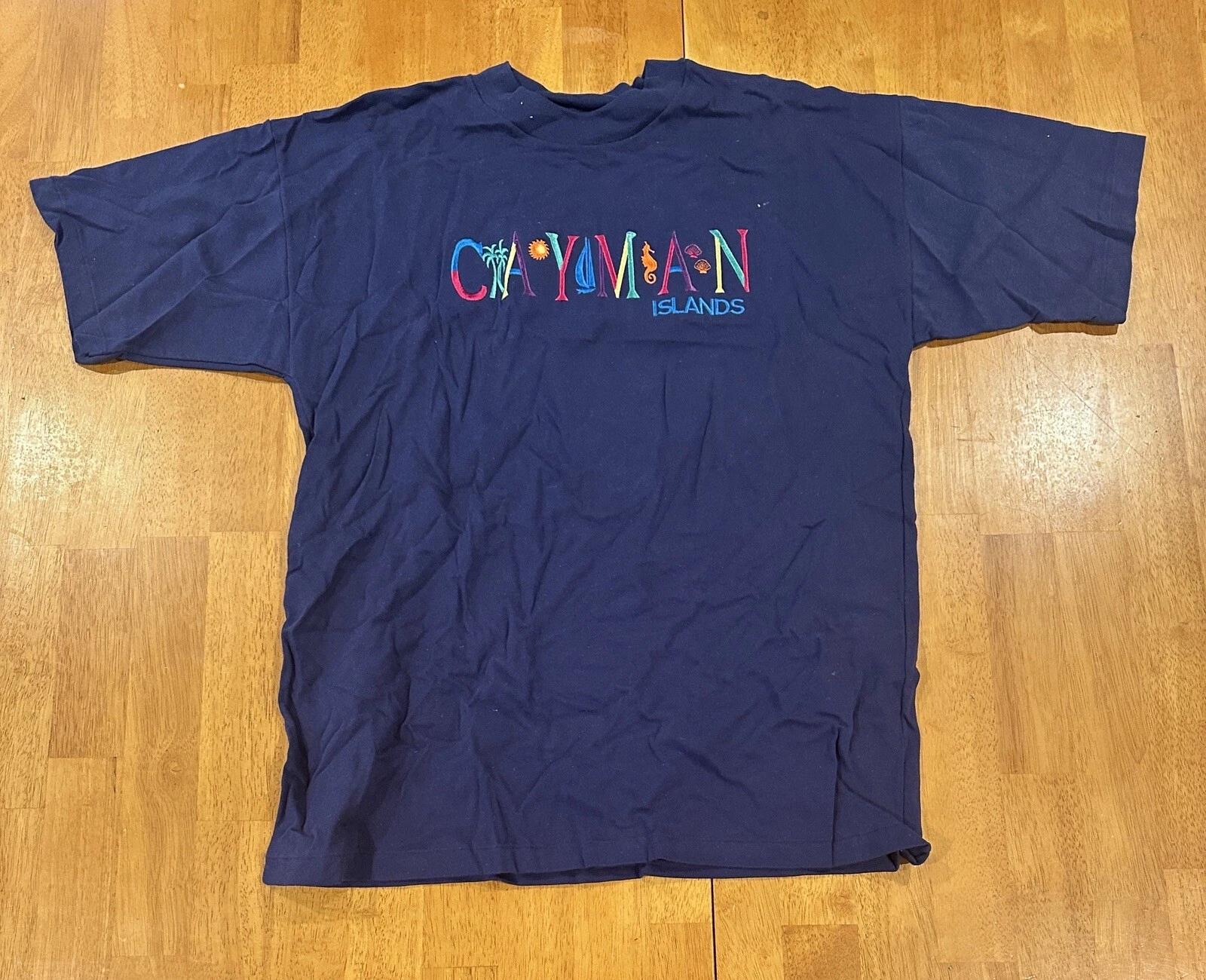 Vintage Cayman Islands T Shirt 90s Large Single Stitch S