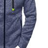 Men Hoodie Zipper Warm Solid Color Winter Men Fleece Hooded Sweatshirt Pullover for Daily Wear