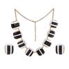 Estele Gold Plated Enamel Necklace Set for Women