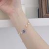 Moon Star Charm Faux Pearl Beads Bracelet Women Bangle Jewelry Gift