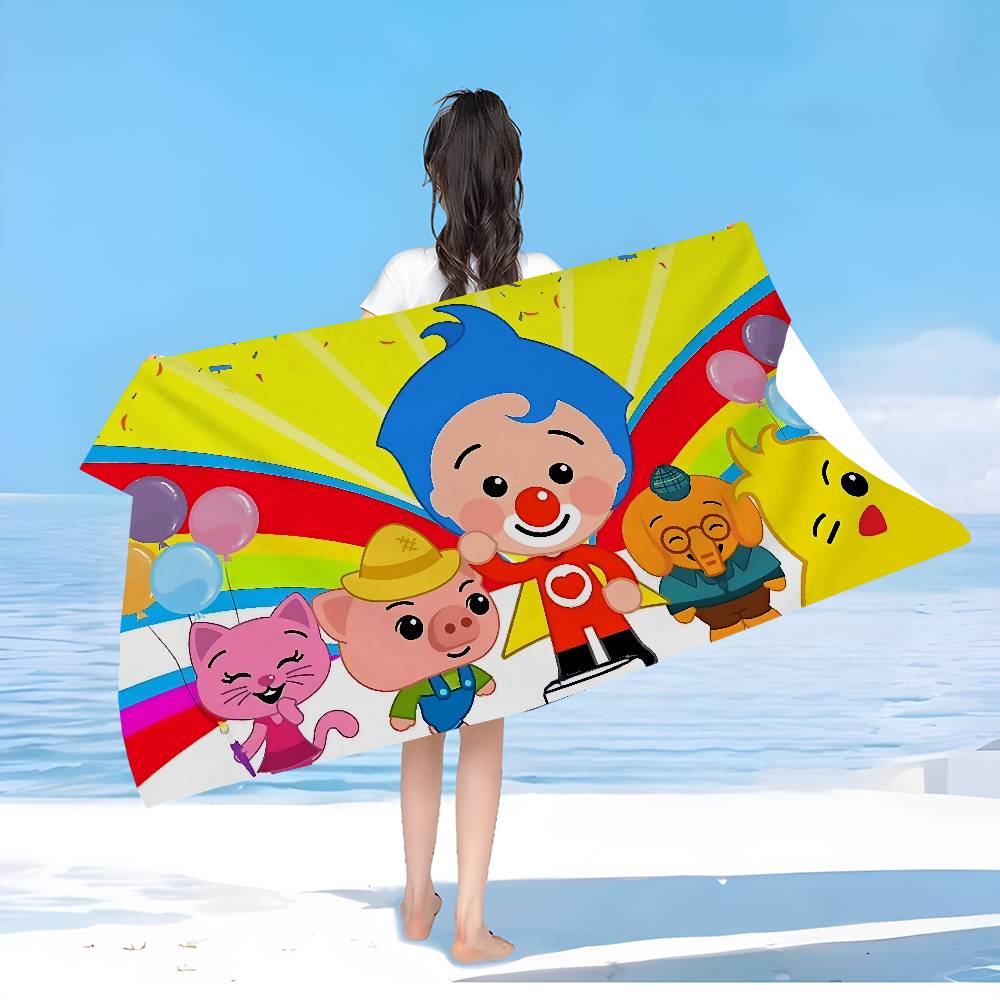 P-Plims Cartoon P-Plim Bath Towel Microfiber Soft Water Absorbing Breathable For Girl Kids Decorative Cartoon Beach Towel