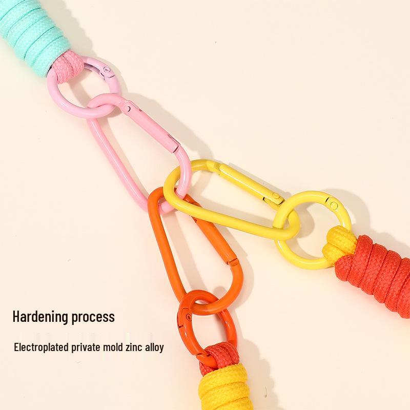 Wrist Style Colorblock Keychain Lanyard: Anti-Lost Short Backpack or Phone Pendant for Men & Women