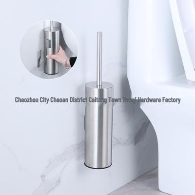 Stainless Steel Toilet Brush, Detachable & Washable, Wall-Mountable & Floor-Standing, Long Handle for Bathroom Use.